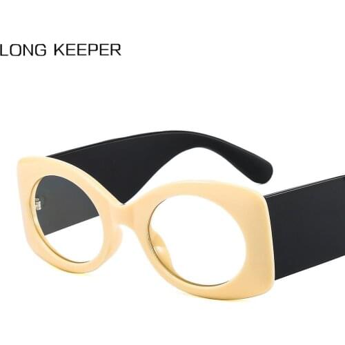 2021 Fashion Glasses Frame Women Men Retro Oval Clear Lens Eyeglasses Frames Brand Designer Thick Frame Eyewear Oculos