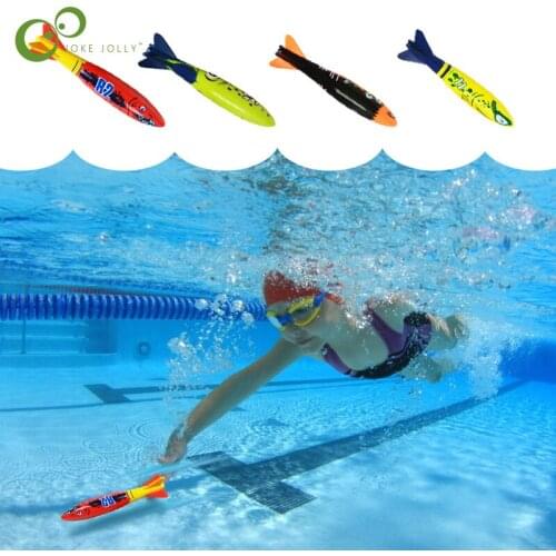 4Pcs Summer Shark Rocket Throwing Toy Funny Swimming Pool Diving Game Toys for Children Dive Rings Accessories Toy GYH