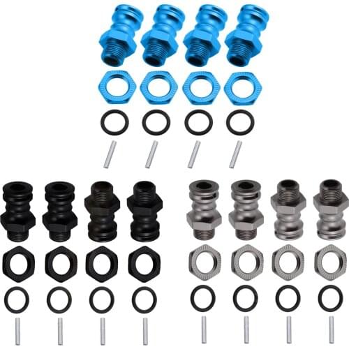 4 Pack Aluminum 17mm to 23mm Wheel Extension Hex Drive Hub Adapter Widener for 1/8 RC Car Monster Truck