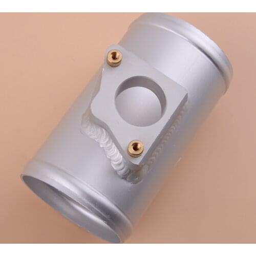 70mm Silver MAF Mass Air Flow Meter Sensor Mount Adapter Tube for Universal Vehicles Aluminum Alloy Replacement