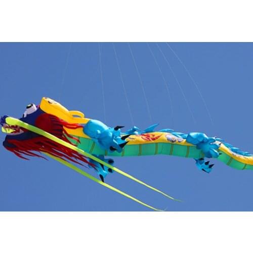Free shipping led kites fish pendant nylon soft kites for adult outdoor squid toys electric kite control bar beach umbrella rope
