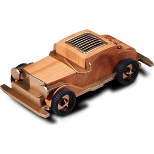 Retro Car Shaped Bluetooth Speaker Wooden Mini Subwoofer Speakers Portable Wireless Speakers Support TF Card Radio Call Function