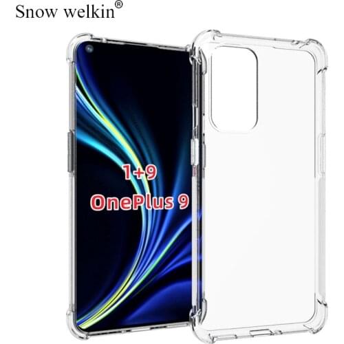 For OnePlus 9 Pro 9R Case Airbags Buffer Full Protection Case For One Plus 9 Pro 9R Case Clear Soft TPU Shockproof Back Cover