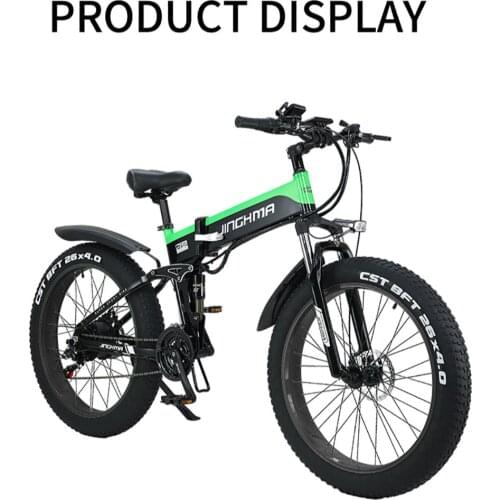 JINGHMA R5 Elektrische Bike 48V1000W Neue Super Ebene Schnee Bike 2021 New Klapp Ebike Elektro Fahrrad 4.0 Fett Reifen e bike