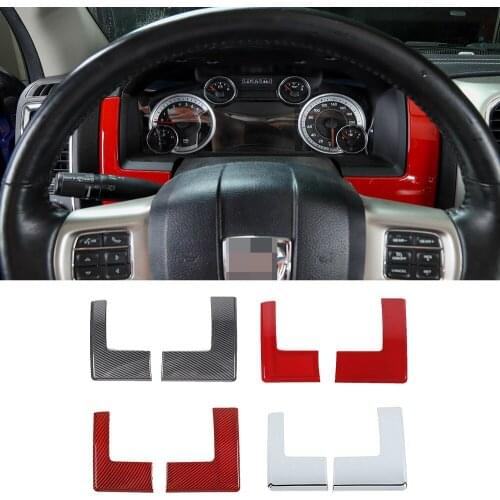 ABS Left & Right Dashboard Panel Cover Decorative Trim Fit for Dodge Ram 1500 2010-2017 Interior Car Accessories