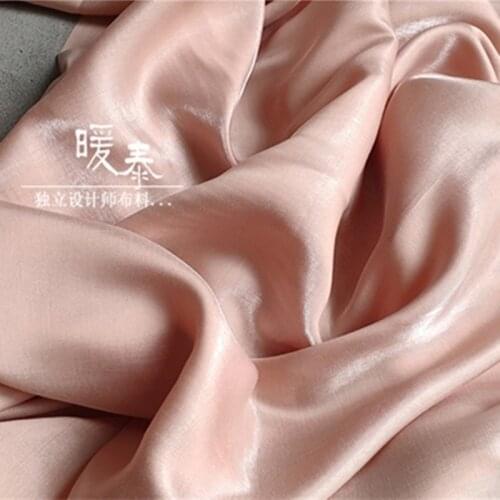 Mercerized Cotton Silk Satin Fabric Camel DIY Decor Pajamas Cheongsam Shirt Bridal Evening Dress Kungfu Suit Designer Fabric