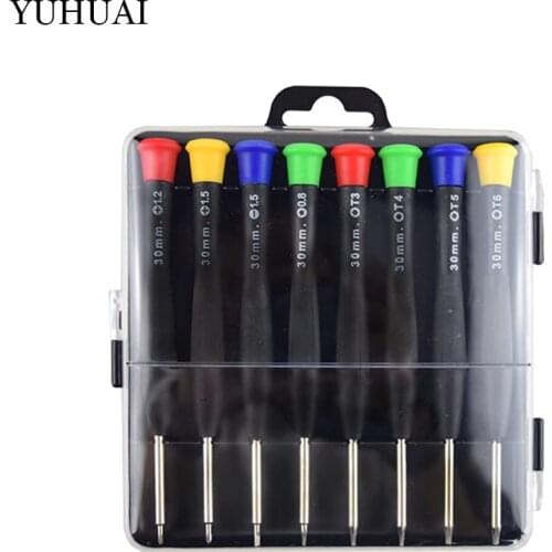 8 in 1 Screwdriver Set Multi-function combination five-star cross for mobile phone disassemble tool watch repair combination