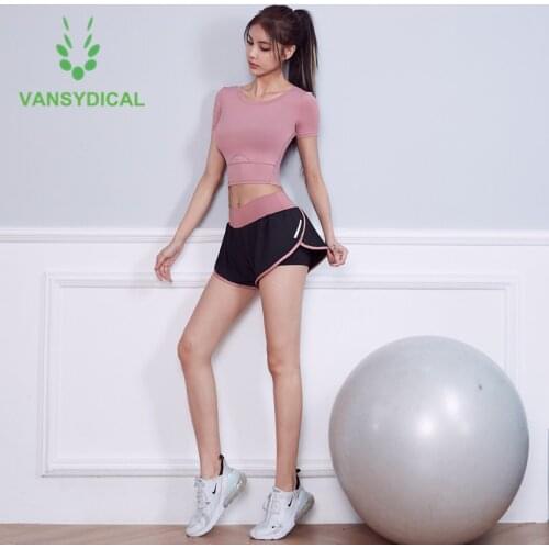 New Gym Clothing Yoga Set Women Fitness Sports Suit Workout Cropped Tops and Shorts Outfit Quick Dry Summer Sportswear 2pcs/set