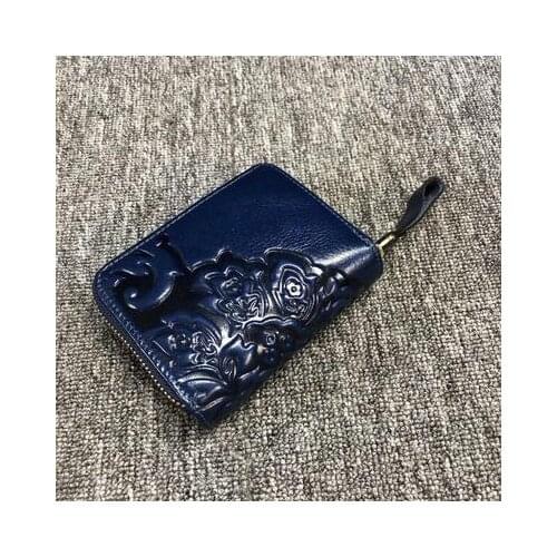 2020 New Leather Handbags Luxury Fashion Embossed Bag Mini Wallet Retro Ladies Leather Wallet Small Wallets Card Short Purse