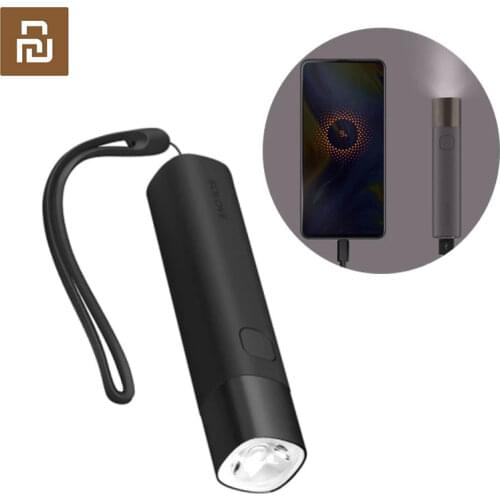 New aarival Youpin SOLOVE X3 USB Rechargeable Brightness EDC Flashlight 3000mAh Power Bank Portable Mini LED Torch for Bike H20