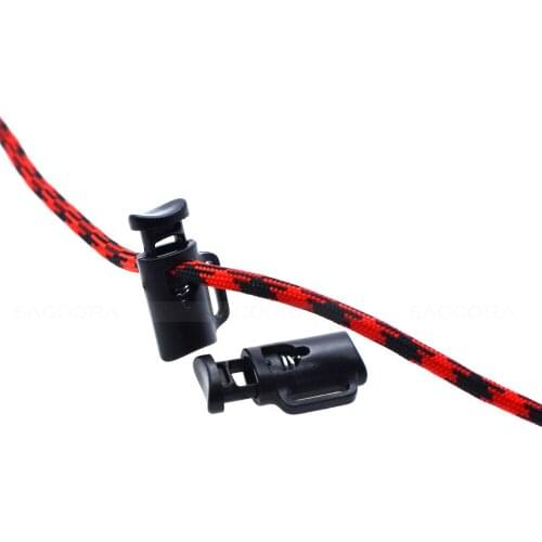 Oval Kettle Plastic Cord Locks Toggle Stopper Black Toggle Clip For Bags Size: 28.6mm*15.5mm*8.6mm