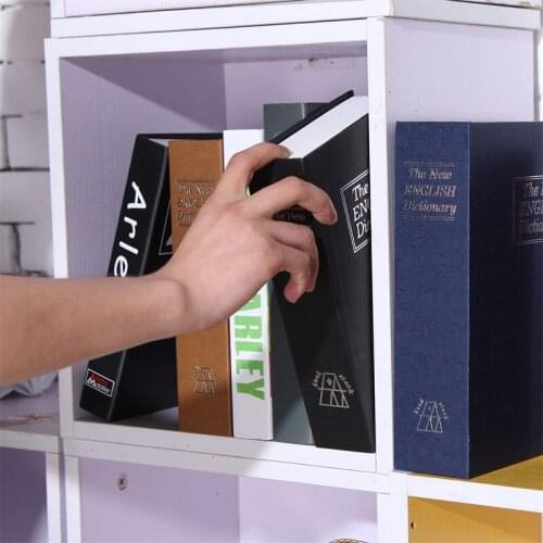 Size M 4/Color Combination Lock Hidden Box Security Lock Key English Dictionary Lock Strongbox Steel Simulation 240*155*55mm