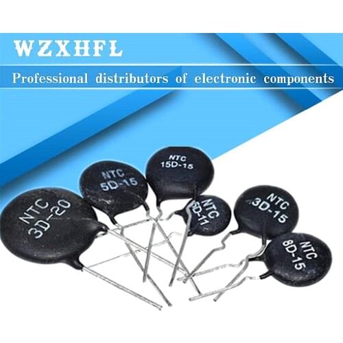20pcs Thermistor Resistor NTC 3D/5D/8D/10D/16D/20D/47D-7/9/11/13/15/20/25 5d-9 10d-9