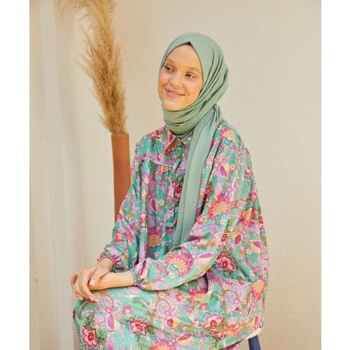 Salland Combed Cotton Shawl Mint Green Comfortable Stylish Product Fashion 2021 Flexible and Breathable Comfy Fabric Quality Robust Original Does Not Burn No Ironing Easy Use 1. Quality Shawl Combed Cotton PenyeŞal-5