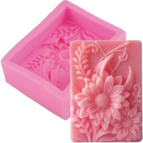 Flower-shaped Silicone Soap Mold Sun Flower Craft Household Fondant DIY Cake Mold Sugar Supplies Chocolate Mould H2V2