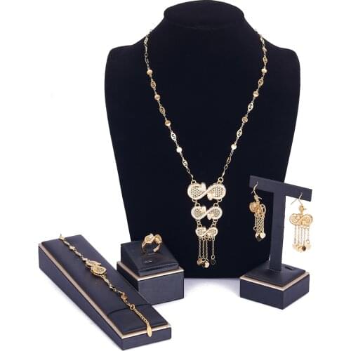 Middle East style wedding jewelry set for women Saudi Arabia jewelry set Egypt copper high quality arab jewelry set