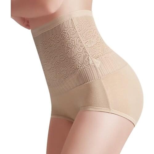16cm High Waist Women Panties Seamless Slimming Briefs Body Shaperwear Cotton Underwear Shaper Abdomen Tummy Control Panties