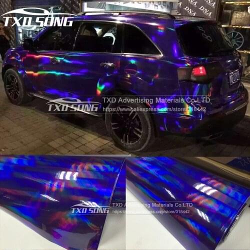30CMX152CM/LOT holographic Car Vinyl Wrap Cover Film for car body decoration with air free bubbles Car sticker