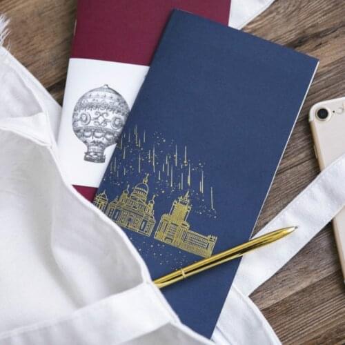 Vintage Fashion Cool Basic Portbale Refilled Paper Book 210*110mm Grid/Blank/Lined/Weekly Plan Paper 68P