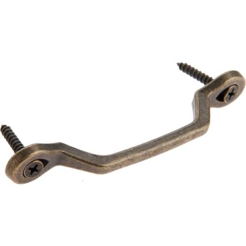 Vintage Handle Antique Bronze Pull 101mm*14mm Retro Knob Cupboard Kitchen Cabinet Drawer Wood Jewelry Box Furniture hardware