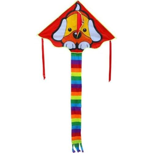 Free shipping children kites lovely dog kite easy control flying higher nylon ripstop with handle line outdoor toys octopus