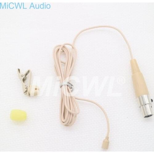 WMS45 Tie Clip-On Lapel Microphone mini XLR 3Pin for AKG Samson Wireless Lavalier Mic System