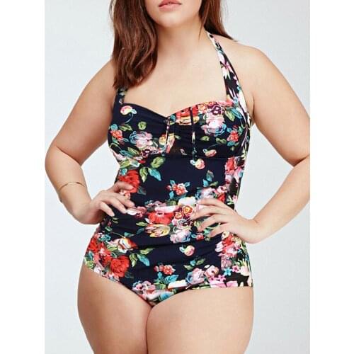 WackDaria купальник plus size women swimsuit for summer swimming suit maillot de bain femma sexy swimsuit flroal printed