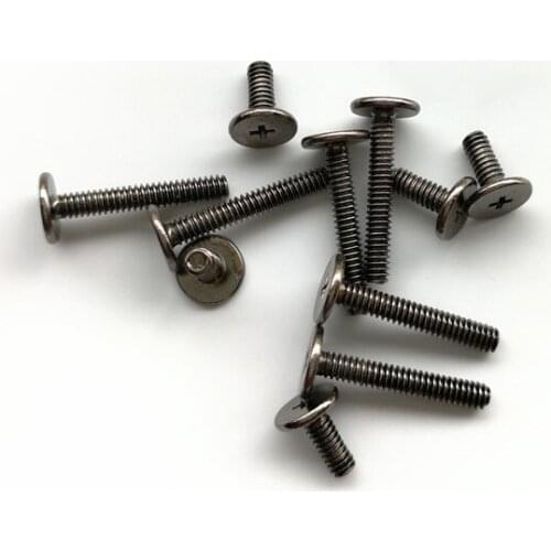 100pcs M2 phillips screws 7mm 5mm diameter bolts head big flat thin head screw cross socket bolt black color