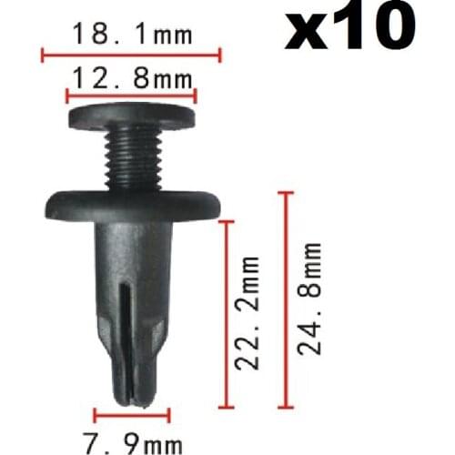 10x For Honda Rock panel fixed expansion nail / Nylon Retainer Clip