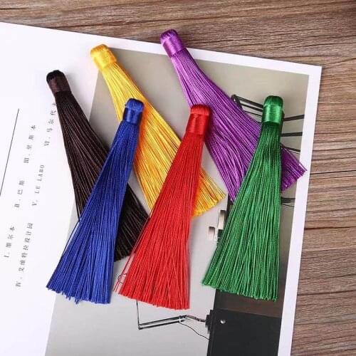5pcs/lot 12cm Silk Tassels for Curtains Garment Home Decor Jewelry Craft trim Hanging Rope Accessories Handmade Earrings Jewelry