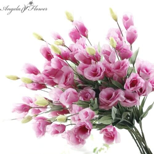 79cm Artificial flower 7 heads Eustoma soft home Christmas wedding party decoration fake silk flower DIY wedding bouquet 1pcs