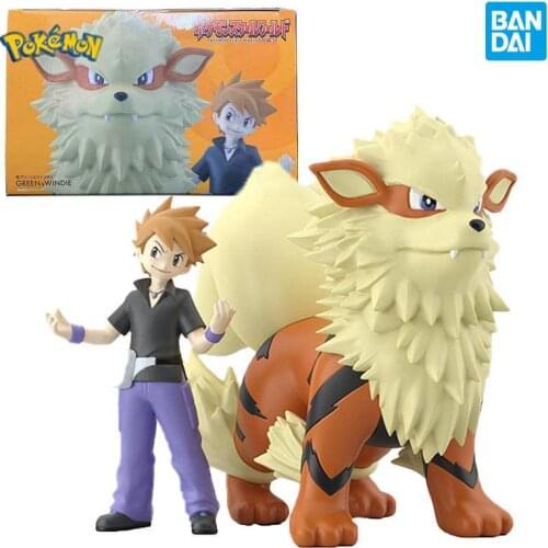 Anime Pokemon Figures Bandai Shokugan Scale World Arcanine Windie Dog Pb 1/20 Action Figure Model Toys for Kids