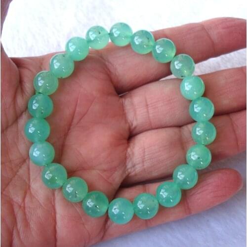 Free Shipping Natural Australian Chrysoprase Round Beads 9mm(#2389) Stretch Bracelet Women Jewelry Accessories Weddings Gift