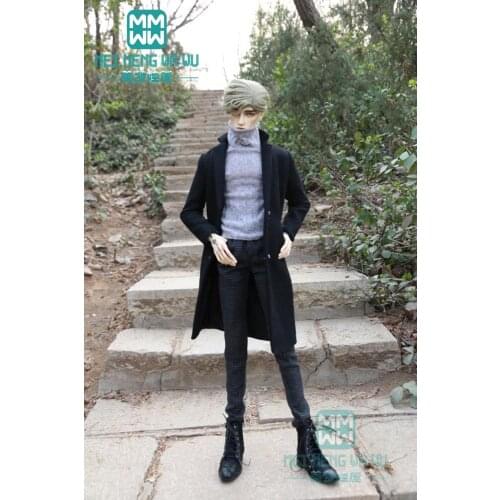 BJD doll clothes for 60-70cm BJD uncle Woolen coat black, gray