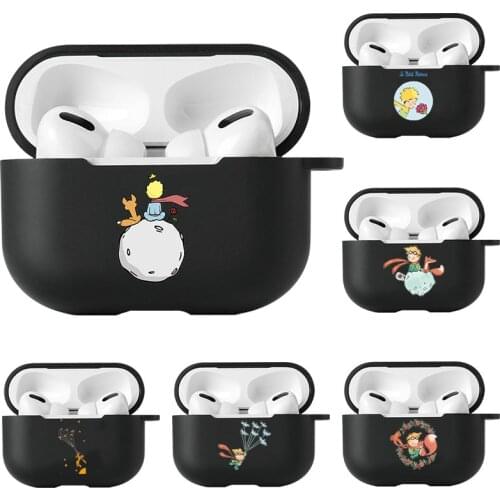 Little Prince Earphone Case For Apple AirPods Pro Silicone Wireless Bluetooth Black TPU Soft Silicone Capa