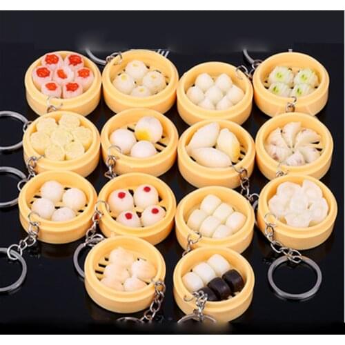 Children toys mini bamboo food steamer steamed bread dumpling buns twisted roll boiled dumplings fake simulation food model