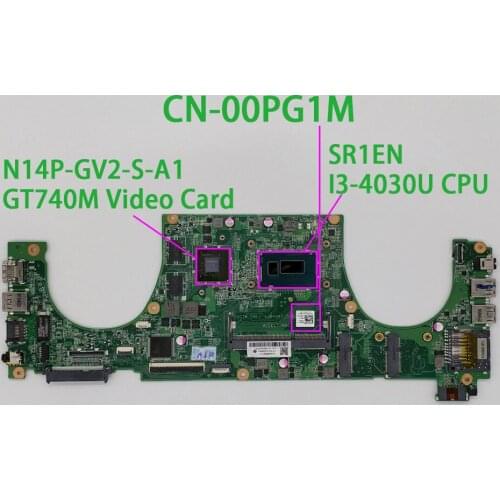 For Dell Vostro 5470 V5470 CN-00PG1M 00PG1M 0PG1M DAJW8CMB8E1 w I3-4030U CPU NoteBook Laptop Motherboard Mainboard