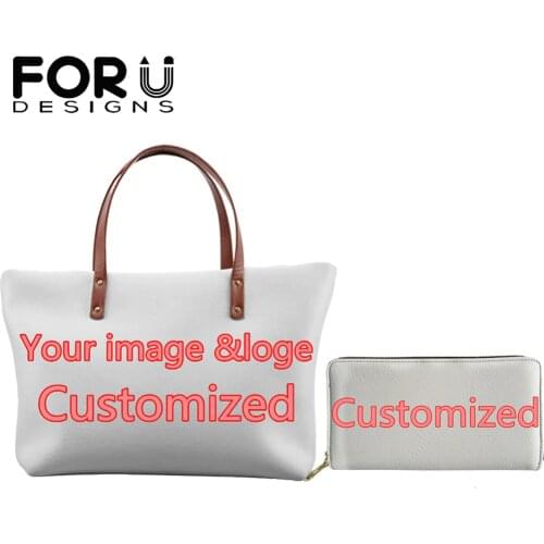 FORUDESIGNS Custom Picture or Logo Womens 3D Print Wallet Purse Shoulder Bags Casual Ladies Handbags Large Bags For Women 2019