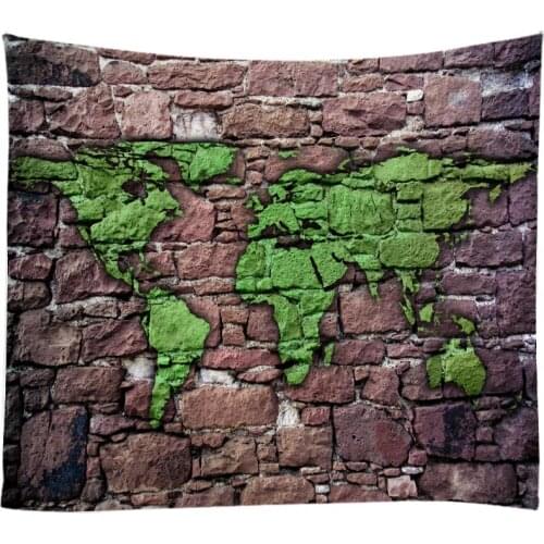 Map of The Creative World 3D Painting Tapestry Wall Hanging Bed Spread Beach Towel Table Cloth Yoga Mat 250*180CM Large Size