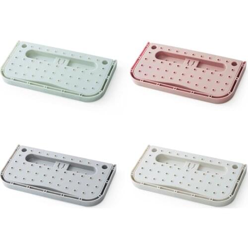 BF040 Creative hanging paste rack, household folding hanging rack bathroom wall shoes slippers storage rack 27.9*14.5*2cm