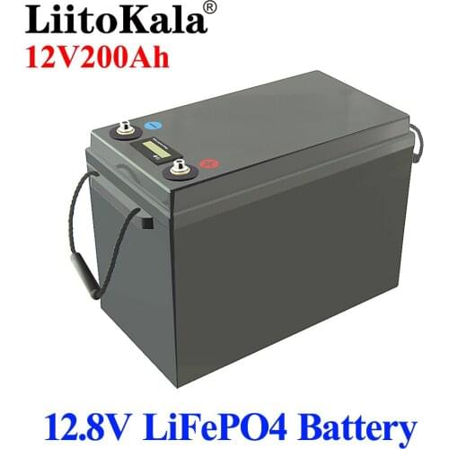 12V 200Ah LiFePO4 Battery BMS Lithium Power Batteries 3000 Cycles For 12.8V RV Campers Golf Cart Off-Road Off-grid Solar Wind