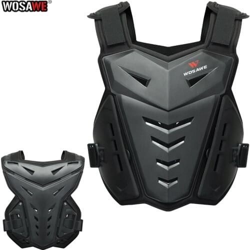 WOSAWE Motorcycle Sports Body Armor Vest Motocross Moto Back Chest Protector Vest Off-Road Dirt Bike Protective Gear Equipment