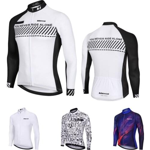 Men Long Sleeve Cycling Jersey Summer Spring MTB Bicycle Clothing Bike Sports Tops Wear White Maillot Ciclismo Hombre BMX Jacket