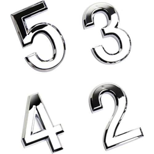 Newest Numeral Door Plaque House Sign Plating Gate 0 to 9 Plastic Number Tag Hotel Home Sticker DIY Door Label High Quality