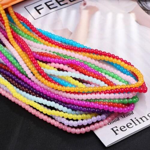 1PCS Painted Synthetic Jade Does Not Fade Fashion Women Jewelry, Pearl Bead Necklace Chain Necklace For Women Dress Accessories