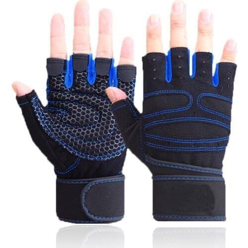 Tnine Fitness Gloves Men Women Gym Crossfit Bodybuilding Workout Wrist Gloves Half Finger Anti-skid Breathable Training Gloves