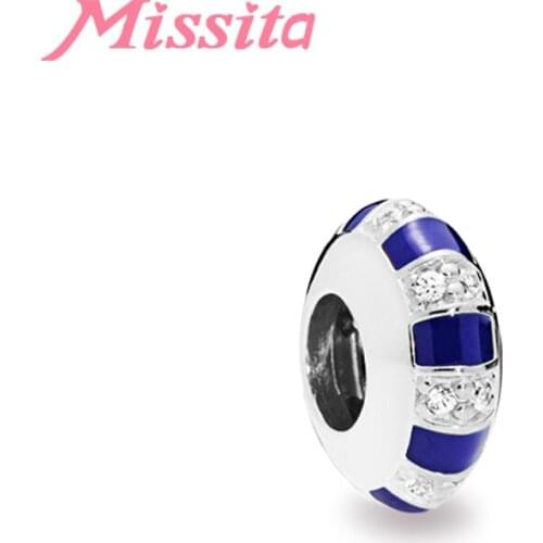 MISSITA Exotic Blue Drip Cubic Zirconia Charms fit Brand Bracelets & Necklaces for Jewelry Making Women Jewelry Accessories