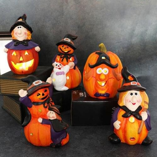 Practical Good Halloween Pumpkin Lights Props 5 Styles LED Lamp Eye-catching for Home
