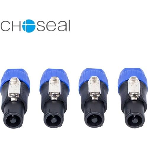 Choseal 30th AnniversaryQD2004 4Pcs/lot Speakon NL4FC 4Pin Male Compatible Audio Cable Connector Free Soldering Anti-Slip Buckle