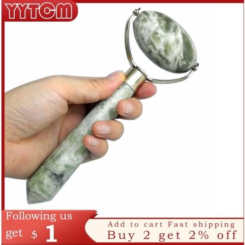 Single Head Facial Massage Roller Jade Face Body Head Neck Nature Device slimming face V-line home health care back pain relieve